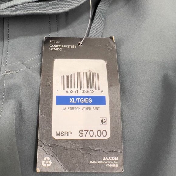Under Armour | Men's Stretch Woven Pants Grey Size XL New - Picture 6 of 8